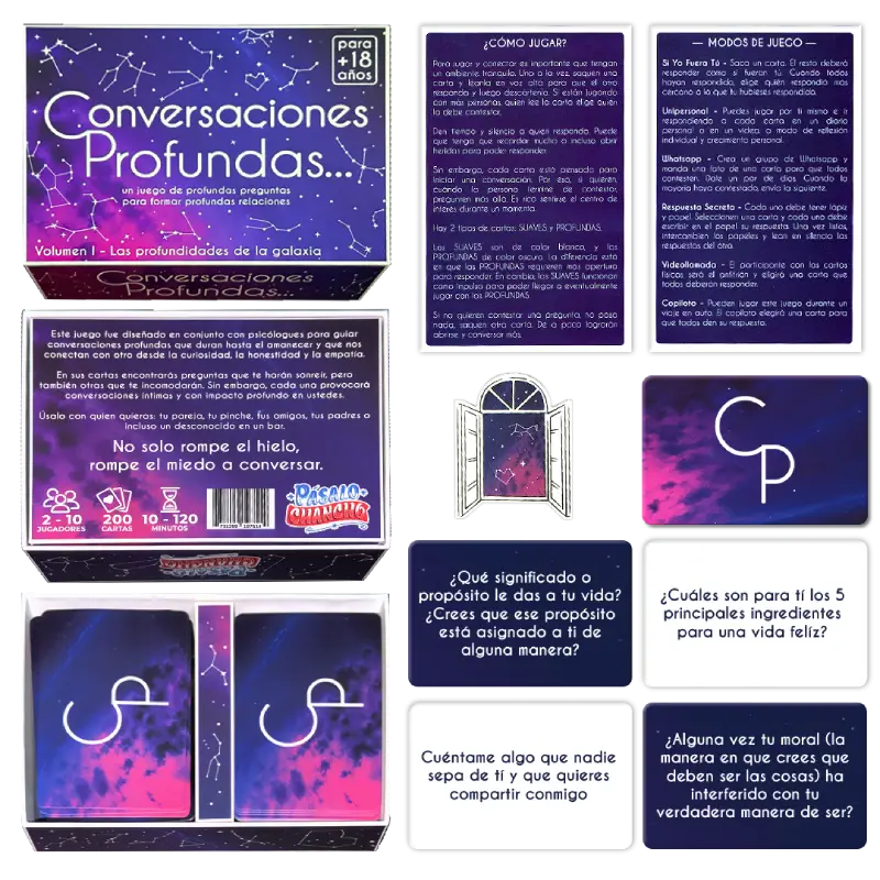 contenido juego de mesa conversaciones profundas